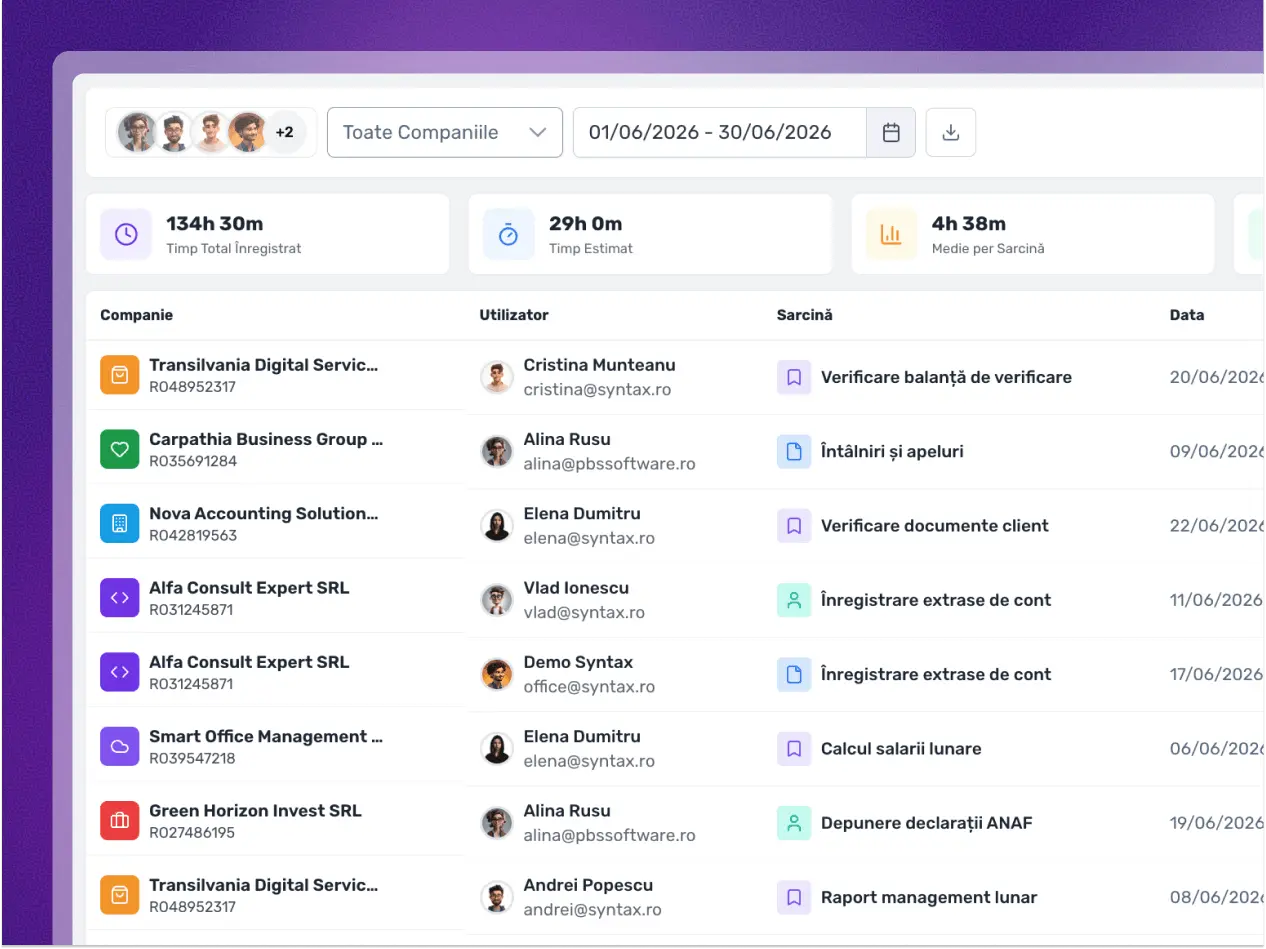 Screenshot · Timesheets